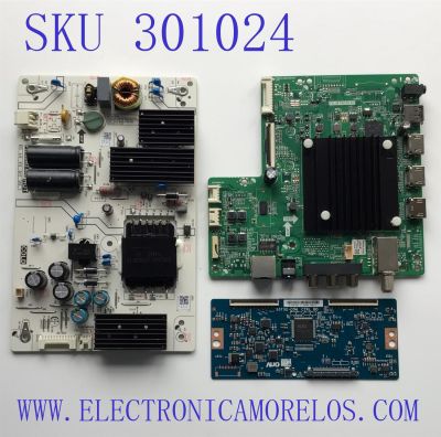 KIT DE TARJETAS PARA TV INSIGNIA / MAIN 098009002130 / TD.MT9020.63 / MBS22010045 / 89N029N1N35490A / FUENTE 050006211360 / PW.98W2.602 / 0500-0621-1360 / T-CON 5543T10C07 / 55T32-CPM CTRL BD / DISPLAY T430QVN03.B / MODELO NS-43F301NA22